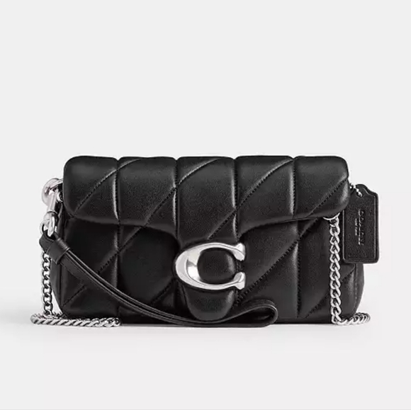 COACH TABBY CROSSBODY WRISTLET WITH PILLOW QUILTING IN BLACK - Picture 1 of 13